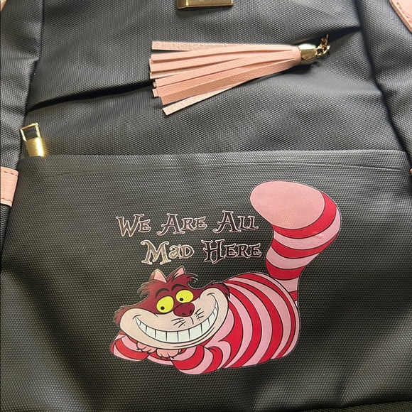 Cheshire Cat Black and Pink Backpack - Picture 3 of 3